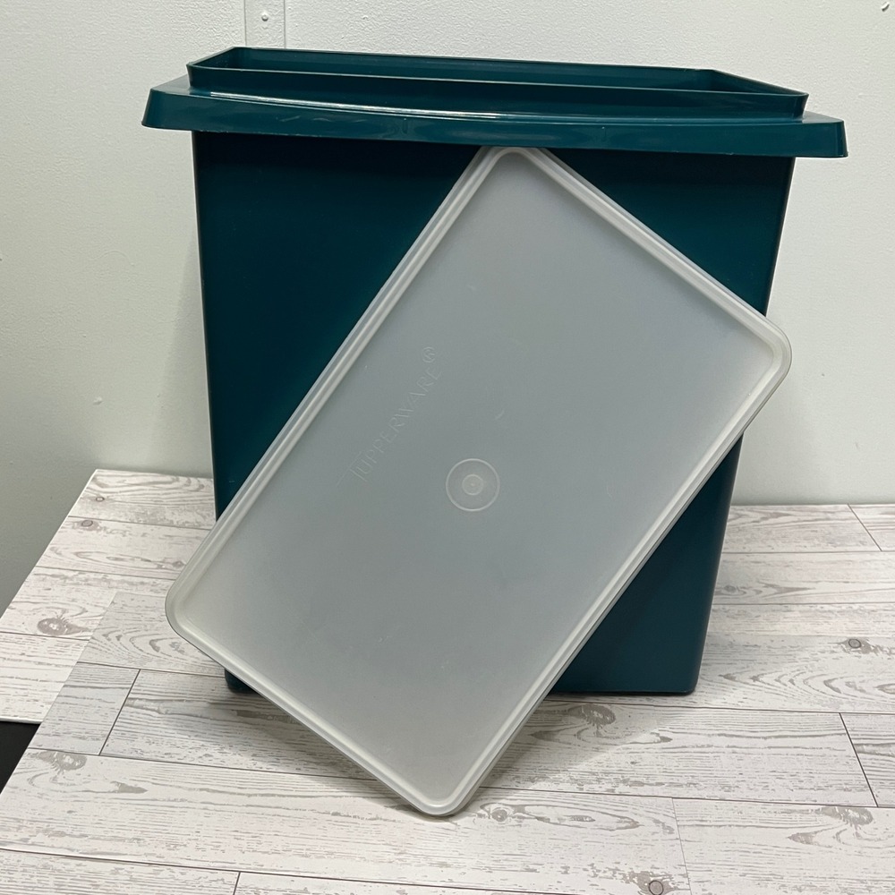 Tupperware Modular Mate Rectangular Container Bin 1430‎ Teal Green Storage Lid